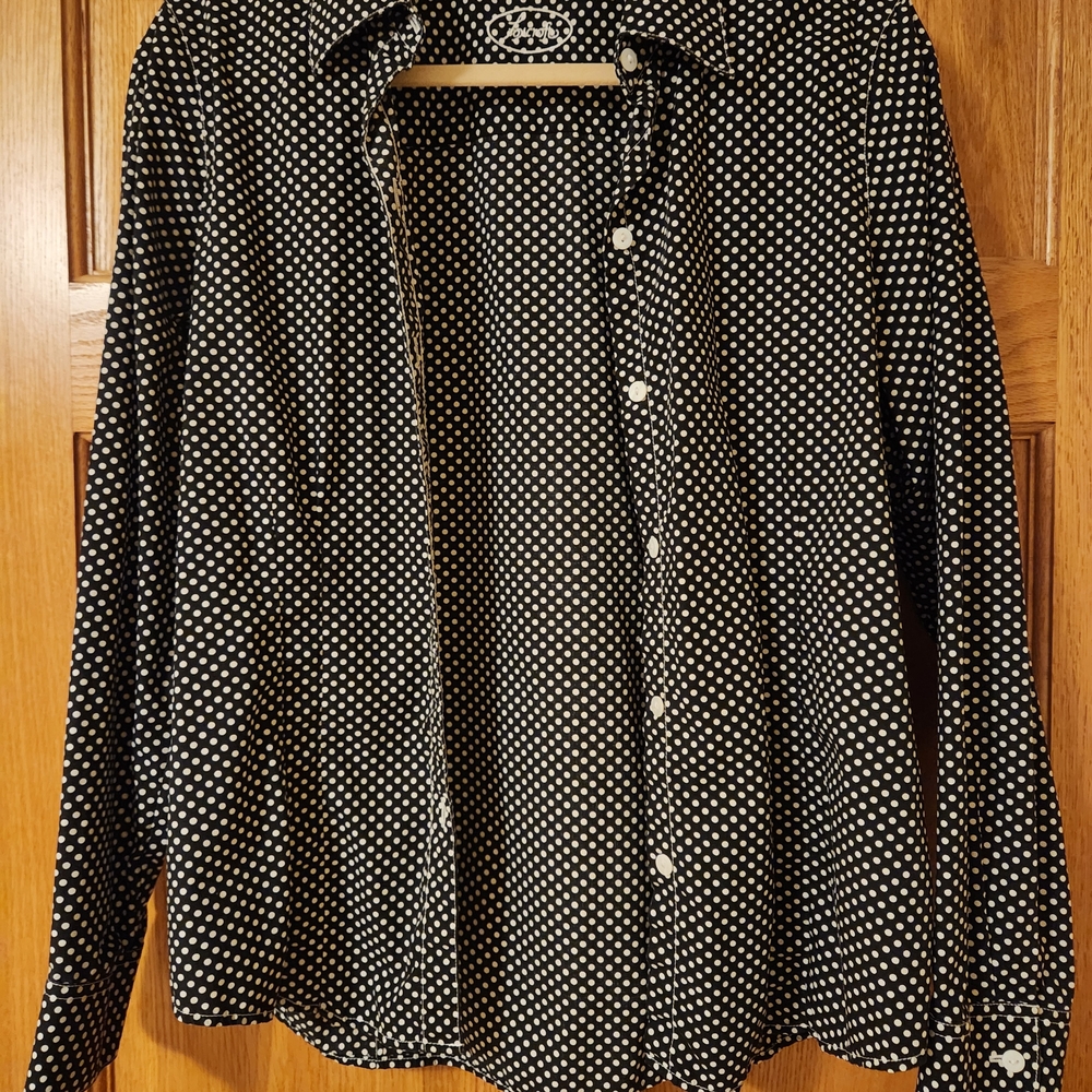 Foxcroft Black and White Polka Dot Blazer